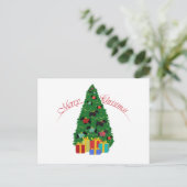 Scottie Sieraden Kerstboom Feestdagenkaart (Staand voorkant)