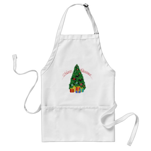 Scottie Sieraden Kerstboom Standaard Schort (Voorkant)