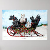 Scottie Sleigh Ride Poster (Voorkant)
