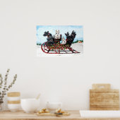 Scottie Sleigh Ride Poster (Keuken)