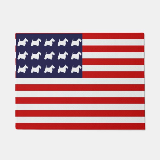 Scottie Stars en Stripes Deurmat (Voorkant)