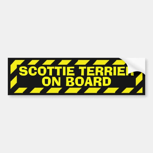Scottie Terrier aan boord van gele sticker (Voorkant)