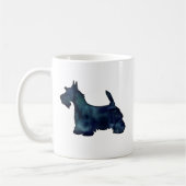 Scottie Terrier Black Waterverf Silhouette Koffiemok (Links)