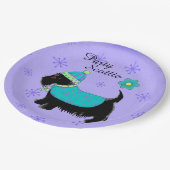 Scottie Terrier Dog Name, van Black Party Papieren Bordje (Gekanteld)