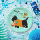 Scottie Terrier Dog Name, van Black Party Papieren Bordje (Feest)