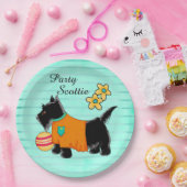 Scottie Terrier Dog Name, van Black Party Papieren Bordje (Feest)