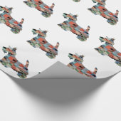 Scottie Terrier Geometric Pattern Silhouette Pset Cadeaupapier (Hoek)