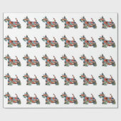 Scottie Terrier Geometric Pattern Silhouette Pset Cadeaupapier (Vlak)