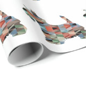 Scottie Terrier Geometric Pattern Silhouette Pset Cadeaupapier (Rol Hoek)