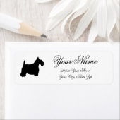 Scottie Terrier personaliseren Etiket (Insitu)