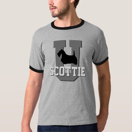 Scottie Terrier University T-shirt (Voorkant)