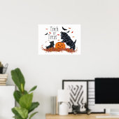 SCOTTIE Vader en Pup Halloween Poster (Thuiskantoor)