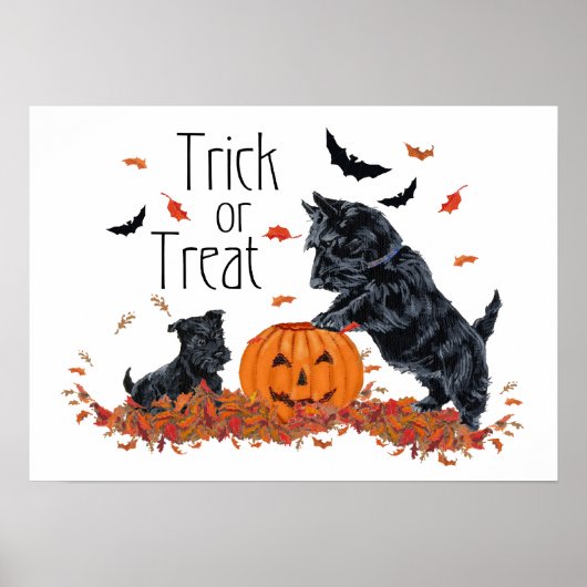 SCOTTIE Vader en Pup Halloween Poster (Voorkant)