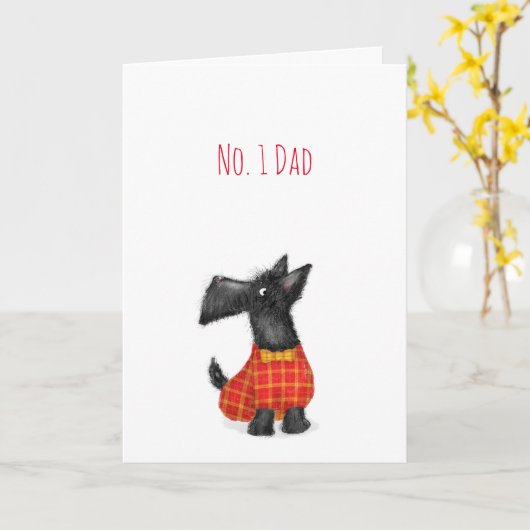 Scottie Vaderdag kaart (Gele Bloem)