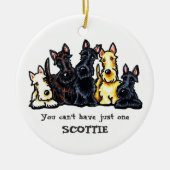 Scottie Vijf Gepersonaliseerd Keramisch Ornament (Voorkant)