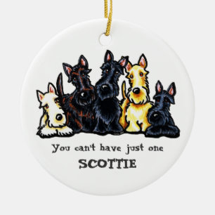 Scottie Vijf Gepersonaliseerd Keramisch Ornament