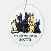 Scottie Vijf Gepersonaliseerd Keramisch Ornament (Links)