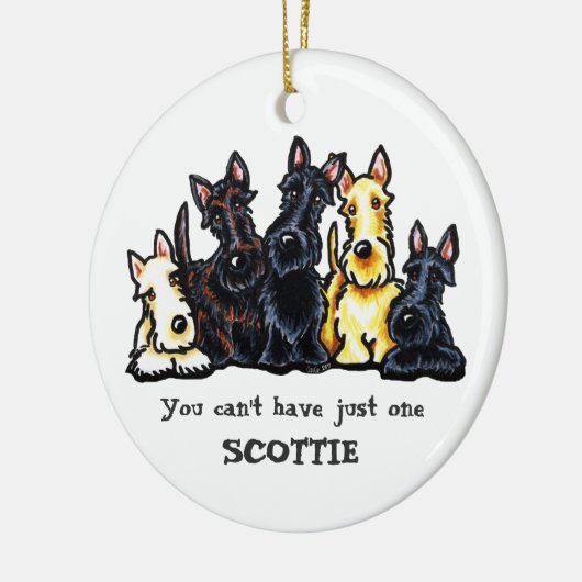 Scottie Vijf Gepersonaliseerd Keramisch Ornament (Links)