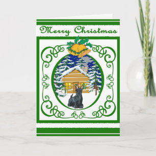 Scottie Vintage Christmas Feestdagen Kaart