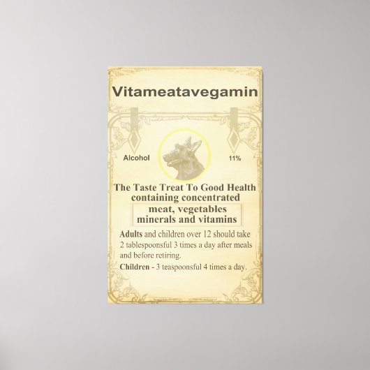 Scottie Vitameatavegamin Canvas Afdruk (Voorkant)