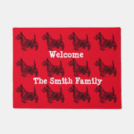Scottie Welcome Personalize Deurmat
