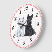 Scottie & Westie Clock Grote Klok (Hoek)