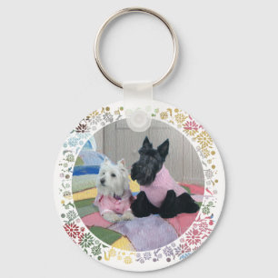 Scottie & Westie Girls Night Sleutelhanger
