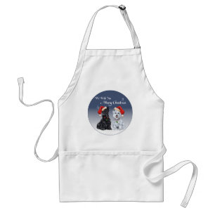 Scottie & Westie Kerstliederen Standaard Schort