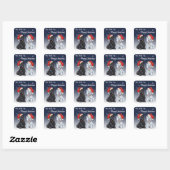 Scottie & Westie Kerstliederen Vierkante Sticker (Vel)