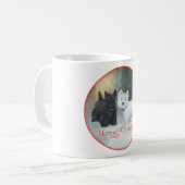 Scottie Westie Kerstmis Koffiemok (Voorkant links)