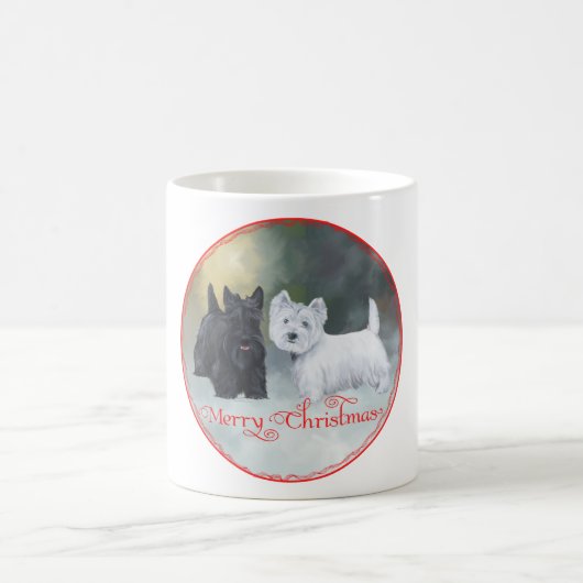 Scottie Westie Kerstmis Koffiemok (Center)