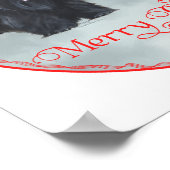 Scottie Westie Kerstmis Poster (Hoek)