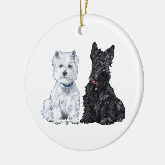 Scottie & Westie Ornament (Links)