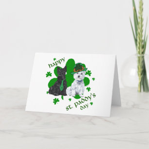 Scottie & Westie St. Paddy's Day Kaart