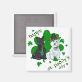 Scottie & Westie St. Paddy's Day Magneet (Voorkant / Achterkant)