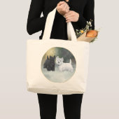 Scottie Westie Wintertime Grote Tote Bag (Voorkant (product))