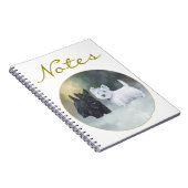 Scottie Westie Wintertime Notitieboek (Rechterzijde)