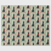 Scottie Winter Patroon Cadeaupapier (Vlak)