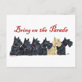 Scotties All in a Row Briefkaart (Voorkant)