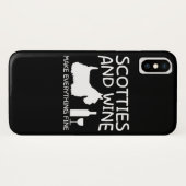 Scotties Dog Wine maakt alles goed Case-Mate iPhone Case (Achterkant (horizontaal))