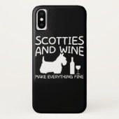 Scotties Dog Wine maakt alles goed Case-Mate iPhone Case (Achterkant)