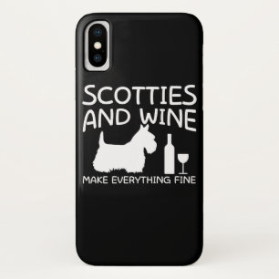 Scotties Dog Wine maakt alles goed Case-Mate iPhone Case