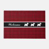 Scotties en Houndstooth Personaliseren Deurmat (Voorkant)