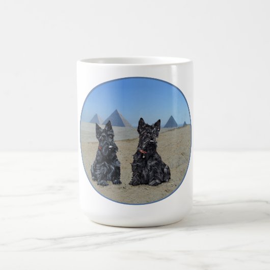 Scotties op sightseeing in Egypte Koffiemok (Center)