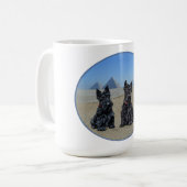 Scotties op sightseeing in Egypte Koffiemok (Voorkant links)