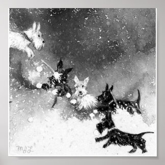 Scotties Snow Fight Poster