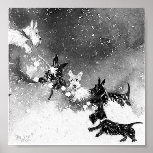 Scotties Snow Fight Poster (Voorkant)