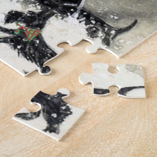 Scotties Snowgevecht Puzzle Legpuzzel (Zijkant)