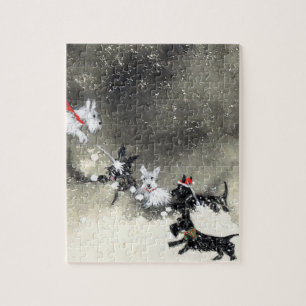 Scotties Snowgevecht Puzzle Legpuzzel