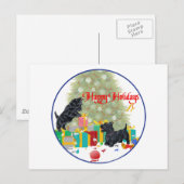 Scotties Sorteert de Kerstcadeaus Feestdagenkaart (Voorkant / Achterkant)